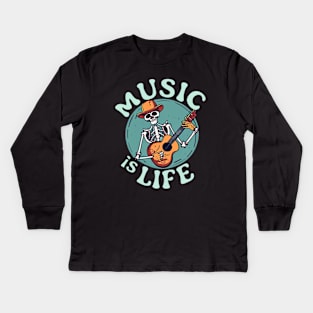 Music Is Life Kids Long Sleeve T-Shirt